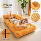 MAXYOYO Folding Sofa Bed, L-Shaped Convertible Sofa Bed Foldable Sleeper - Image 6