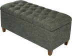 Homepop Home Decor Tufted Ainsley Button Storage Ottoman Bench - Image 10