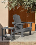 SERWALL 2-Tier HDPE Outdoor Side Table, Weatherproof Rectangular Adirondack - Image 7