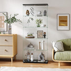 APRILSOUL Glass Display Cabinet 5-Shelf - Image 3