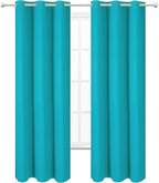 Teal Blackout Curtains 34 x 84 Inch Length/Set of 2 Curtain Panels/Thermal - Image 2