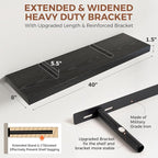 Dreamland 40 Inch Black Floating Shelves - Image 3