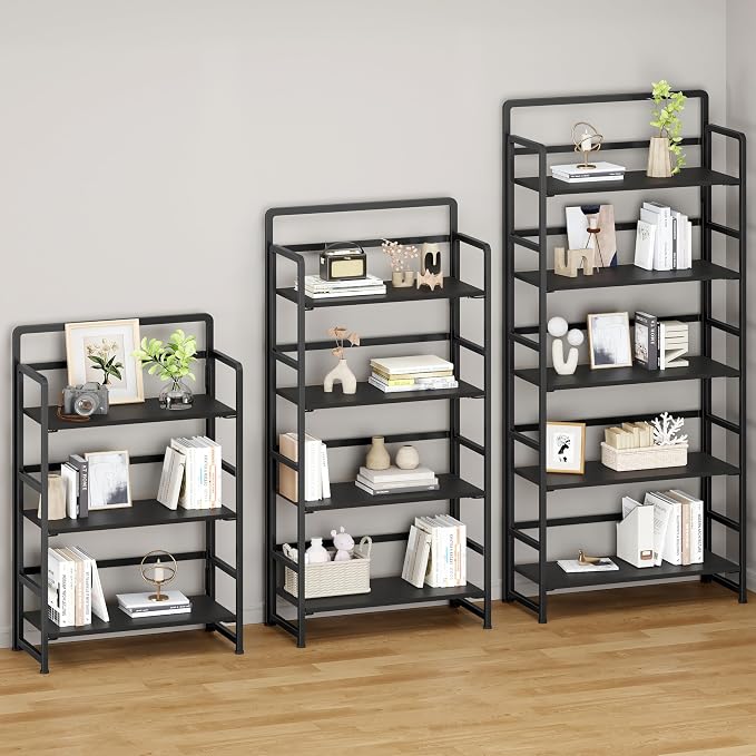 No Assembly Folding Bookshelf, 5 Tiers Collapsible Book Shelf - Image 5
