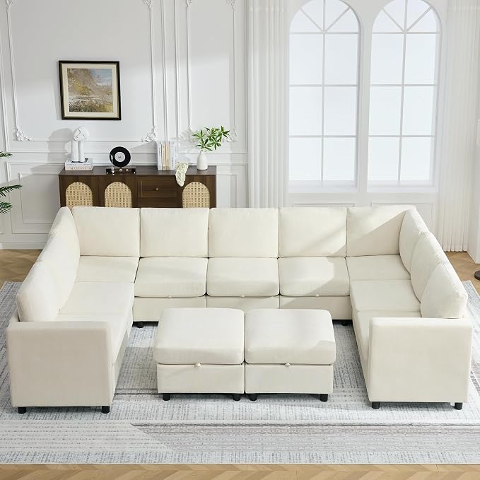 WUTUTUEE 25" Square Storage Ottoman - Image 7