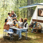VINGLI Picnic Table Set with 2 Benches, 6 Feet Camping Table Chair Set - Image 3