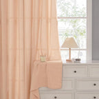 YoungsTex Peach Linen Curtains 45 Inches Long - Image 9