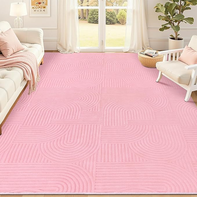Pauwer 8x10 Area Rugs for Living Room, Modern Non Slip Washable Rug, Soft Fluffy by Pauwer