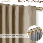 INOVADAY 100% Blackout Linen Curtains - Image 3