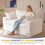 MAXYOYO Bean Bag Sofa Couch, Loveseat Boneless Couch in a Box, Upholstered - Image 7