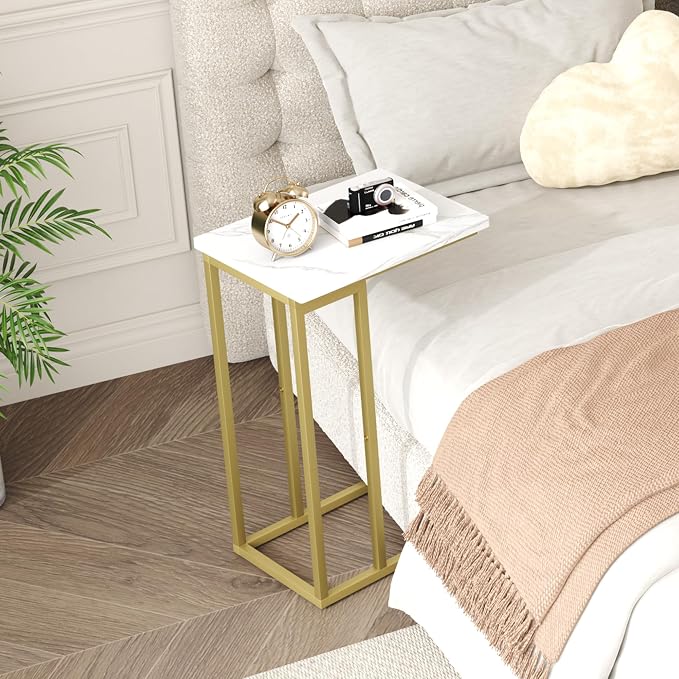 Function Home C Shaped End Table, Small Side Tables - Image 4