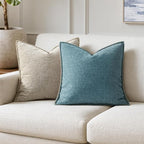 MIULEE Decorative Couch Throw Pillow Covers 20x20 Inch Smoke Blue 2 Pack | - Image 4