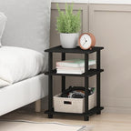 Furinno TURN-N-TUBE Side Table, 3-Tier Square Modern End Table, Open Shelves - Image 2