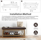 HUIMO Entryway Shoe Bench with Cushion, End of Bed Bench, Upholstered Bench - Image 6
