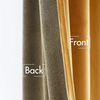 MIULEE Velvet Blackout Curtains 52x72 inches 2 Panels Mustard Yellow | Luxury - Image 6