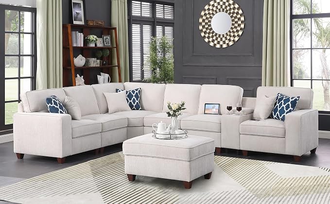 Ball & Cast 127" L-Shaped Sectional Couch by BallCast