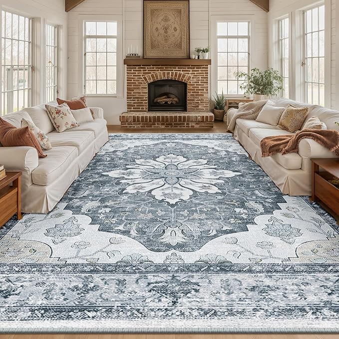 RELEANY Washable Area Rug, Large 10'x14', Water Repellent, Pet Friendly - Image 2