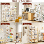 5-Tier Wooden Bookshelf, Modern Open Bookcase - Image 6