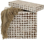 East at Main Rectangle Storage Side Table – Coconut Shell Mosaic Inlay - Image 4