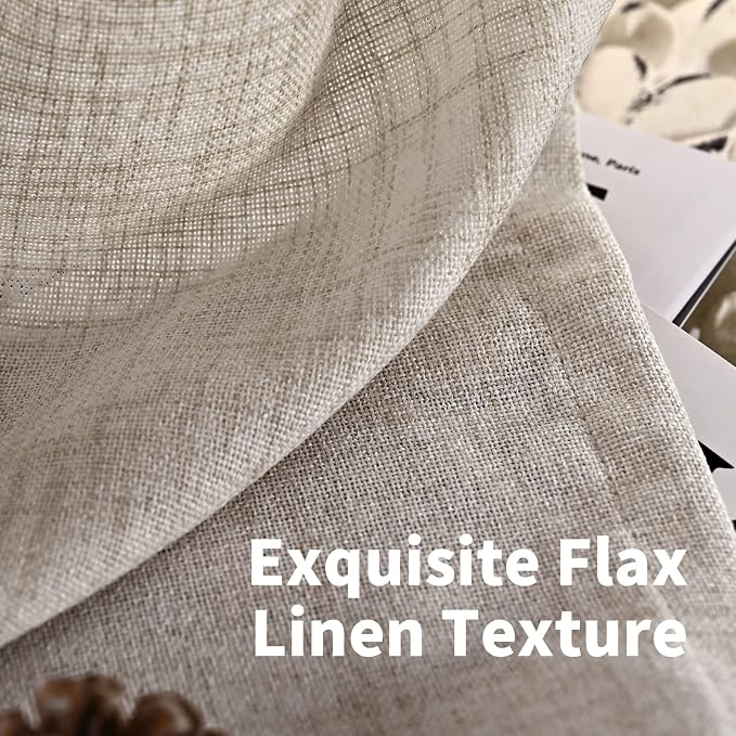 YoungsTex Natural Linen Curtains 42 X 84 Inch Long - Image 4