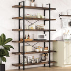 OtterOasis Bookshelf Set of 2, Heavy Duty 6-Tier Industrial Bookcase, 120lbs - Image 8