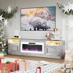 PRETZI Fireplace TV Stand with 36" Fireplace Up to 90" TVs, Remote Control - Image 7