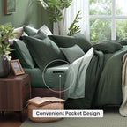 Monbix King Size Comforter Set, Deep Forest King Size Bedding Set Reversible - Image 4