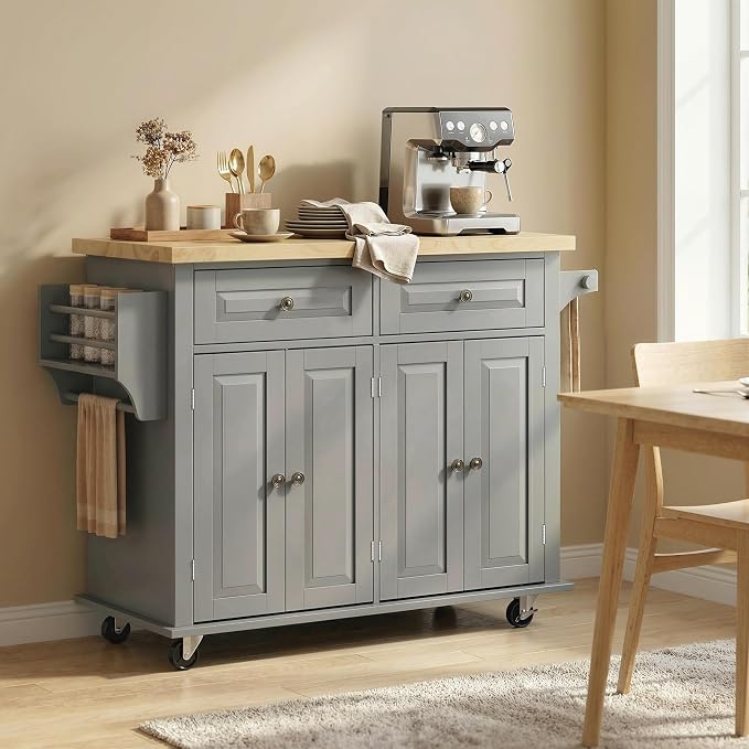 HOMCOM Kitchen Island Cart - Image 9