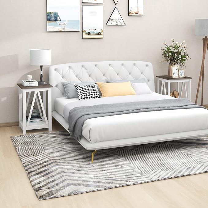 Farmhouse Square End Table, Accent Side Table - Image 9