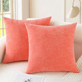 CaliTime Decorative Couch Throw Pillow Covers 20 X 20 Inches Living Coral | by CaliTime