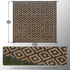 SAND MINE Reversible Mats, Plastic Straw Rug, Modern Area Rug, Large Floor Mat - Image 2