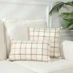 Stellhome Pack of 2 Linen Buffalo Check Decorative Throw Pillow Covers - Image 6