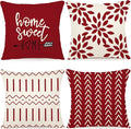 YCOLL Christmas Pillow Covers 16x16 Set of 4, Modern Sofa Throw Pillow Cover by PillowCoversExpert