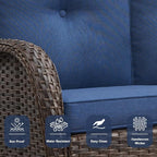 Belord 6 Piece Patio Conversation Sets - Image 8