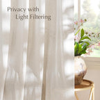 NICETOWN Linen Curtains 84 inches Long, Grommet Thick Flax Linen Privacy Assured - Image 4
