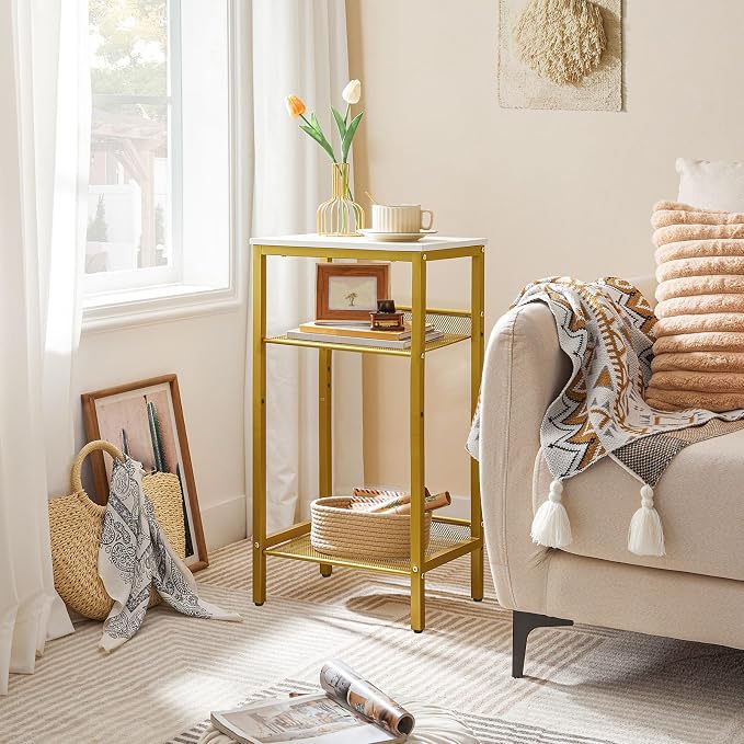 HOOBRO Tall Side Table, 3-Tier Telephone End Table - Image 9