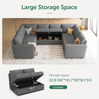 HONBAY Sleeper Sectional Couch - Image 4