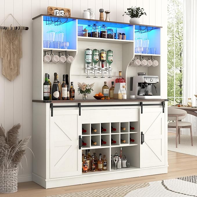 Farmhouse Coffee Bar Cabinet by chartustriable