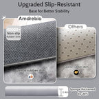 Amdrebio Tie-Dyed Light Grey Fluffy Area Round Rug 5Ft - Image 7