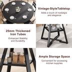 Jocoevol 51'' Round Dining Table, Kitchen Dining Room Circle Dinner Pedestal - Image 6