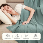 EMME Muslin Cotton Queen Blanket - Image 2