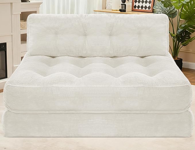HABUTWAY Folding Sofa Bed, Foldable Floor Sofa Lounge w/Dual-Pillow & Handle by HABUTWAYMakeYourLifeComfortable
