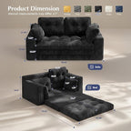 Homkdom Convertible Loveseat Sleeper, Space-Saving Folding Sofa Bed - Image 3