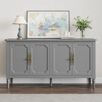 FansaFurn Sideboard with 4 Doors, Mid-Century Console Table with Adjustable - Image 8