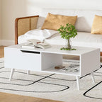 DIYART White Coffee Table, Mid Century Modern Coffee Table by DIYART