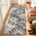 Findosom Hallway Runner Rug 2x6, Non Slip High-Low Textured Floral Washable by Findosom