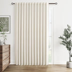 Extra Wide 100% Blackout Linen Curtains by Guken