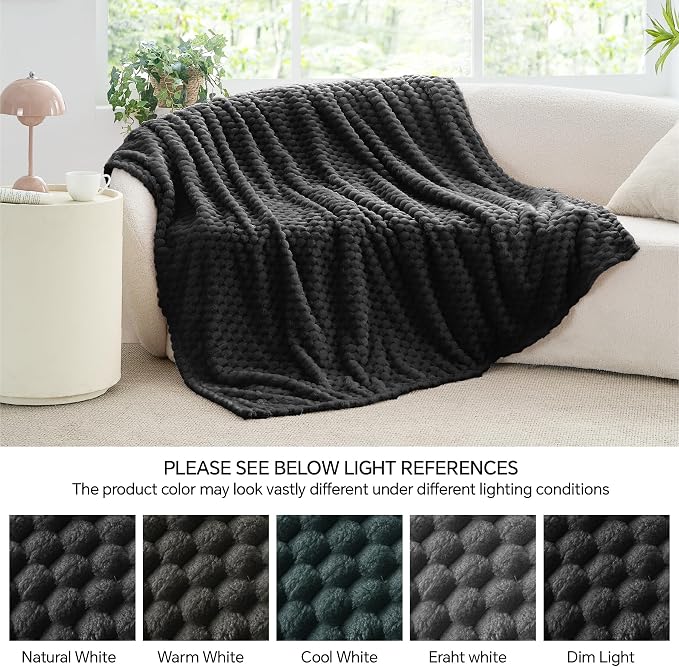 BEDELITE Black King Blanket for Bed, Soft Cozy Gifts for Women, 108 * 90 | 3D - Image 7