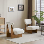 GDFStudio Upholstered Armless Accent Chairs Set of 2 Modern Side Chair - Image 4