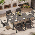 Outdoor Dining Set for 6, Patio Table and Chairs Set by Oasbira