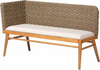 bali & pari Denver Modern Bohemian Natural Seagrass and Acacia Wood 5-Piece - Image 3